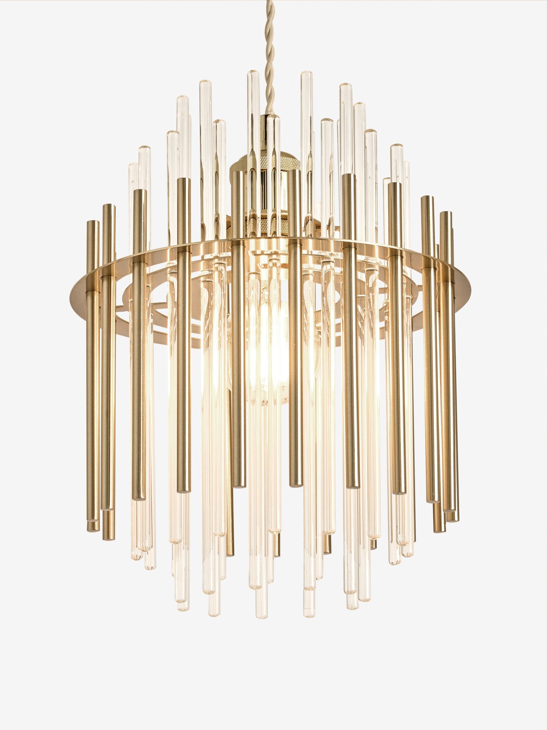 Brass Arundel Shade small ceiling light - British product
