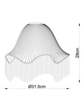 Wroxton fringed ceiling light shade amber orange 31.5cm, imported from the UK
