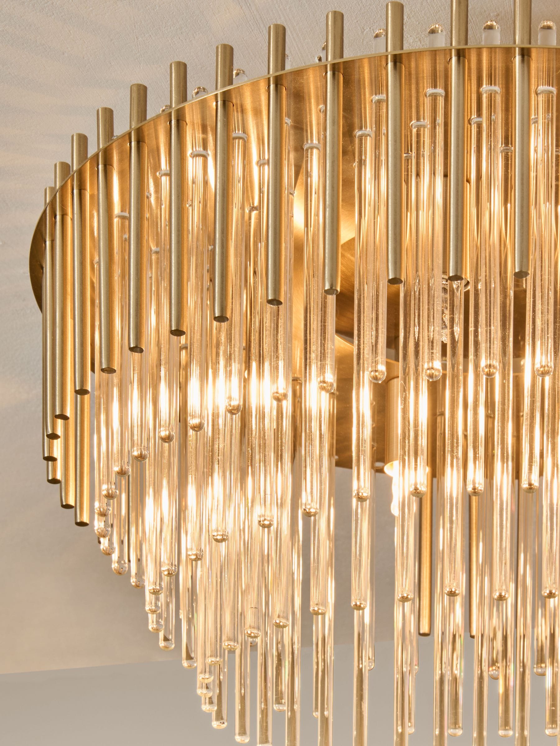 Next Arundel Brass Glass Ceiling Light 45cm - British product