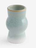 Blue Reactive Glaze Ceramic Taper Candlestick Holder 11.5cm - British product