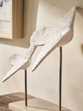 Cream hand painted sea birds ornament set 24cm (British brand)