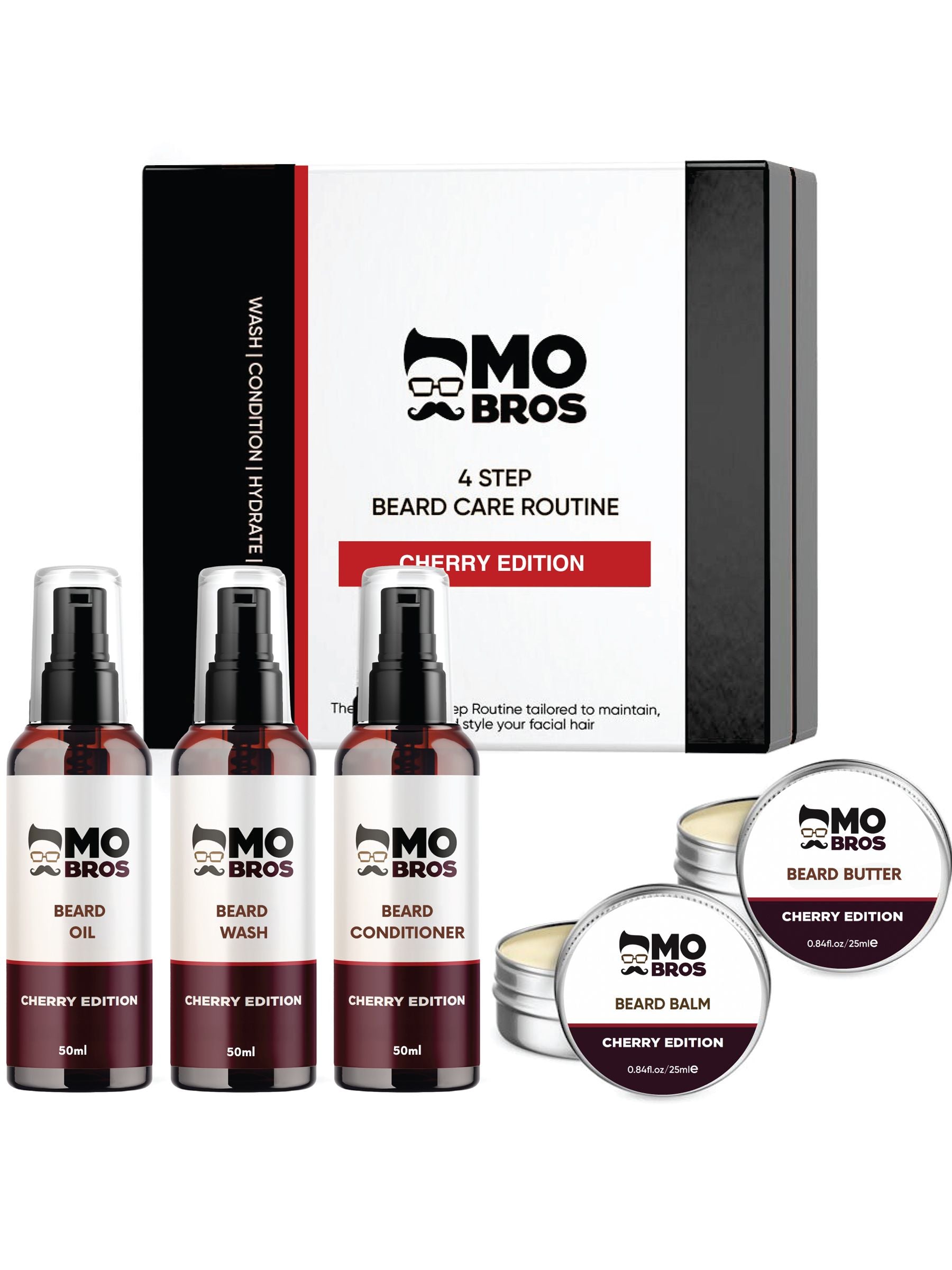 Mo Bros cherry beard care kit, imported from the UK