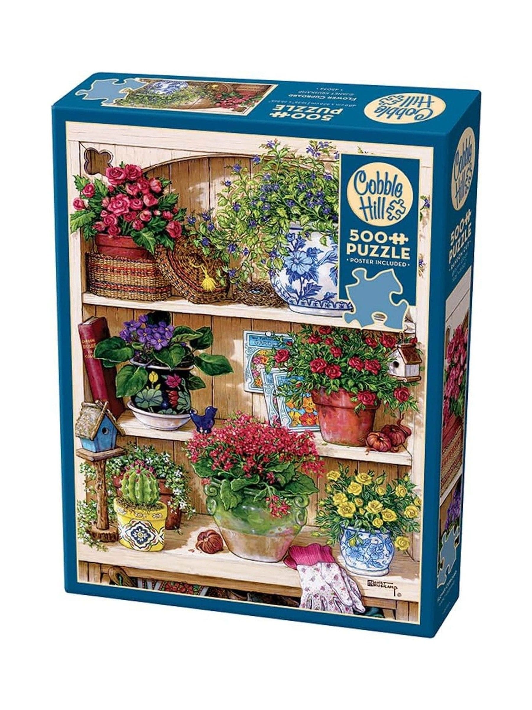 Cheatwell Games 500 piece jigsaw puzzle flower cupboard print (British brand)