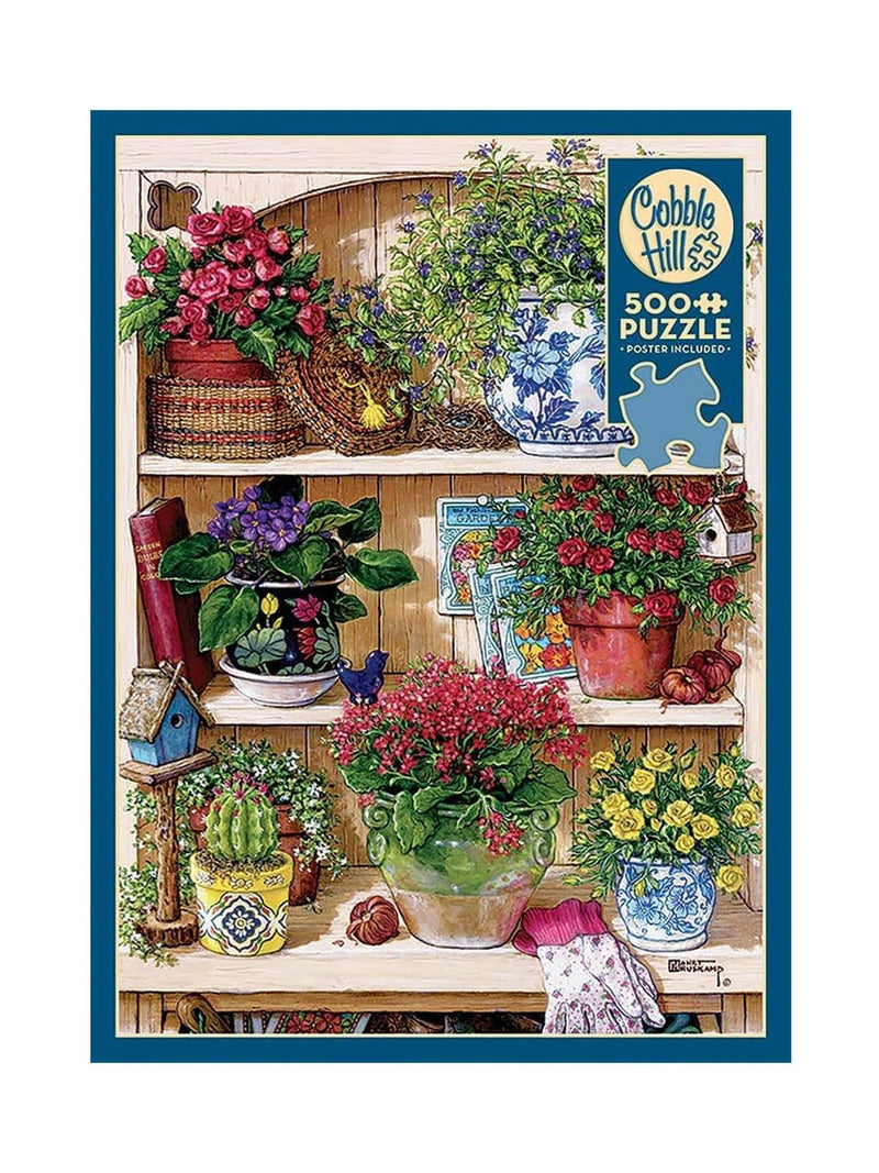 Cheatwell Games 500 piece jigsaw puzzle flower cupboard print (British brand)