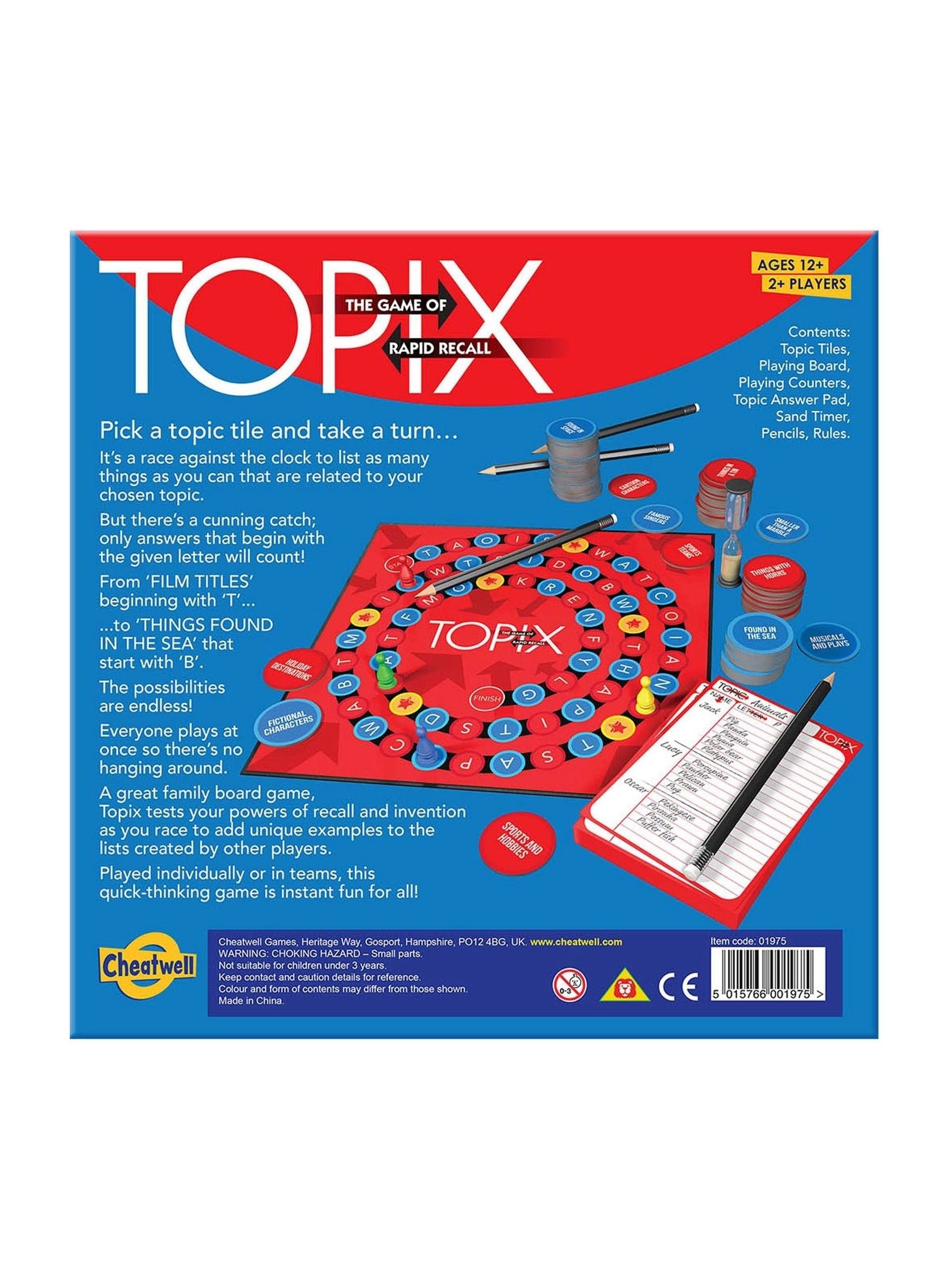 Cheatwell Topix word game (British brand)