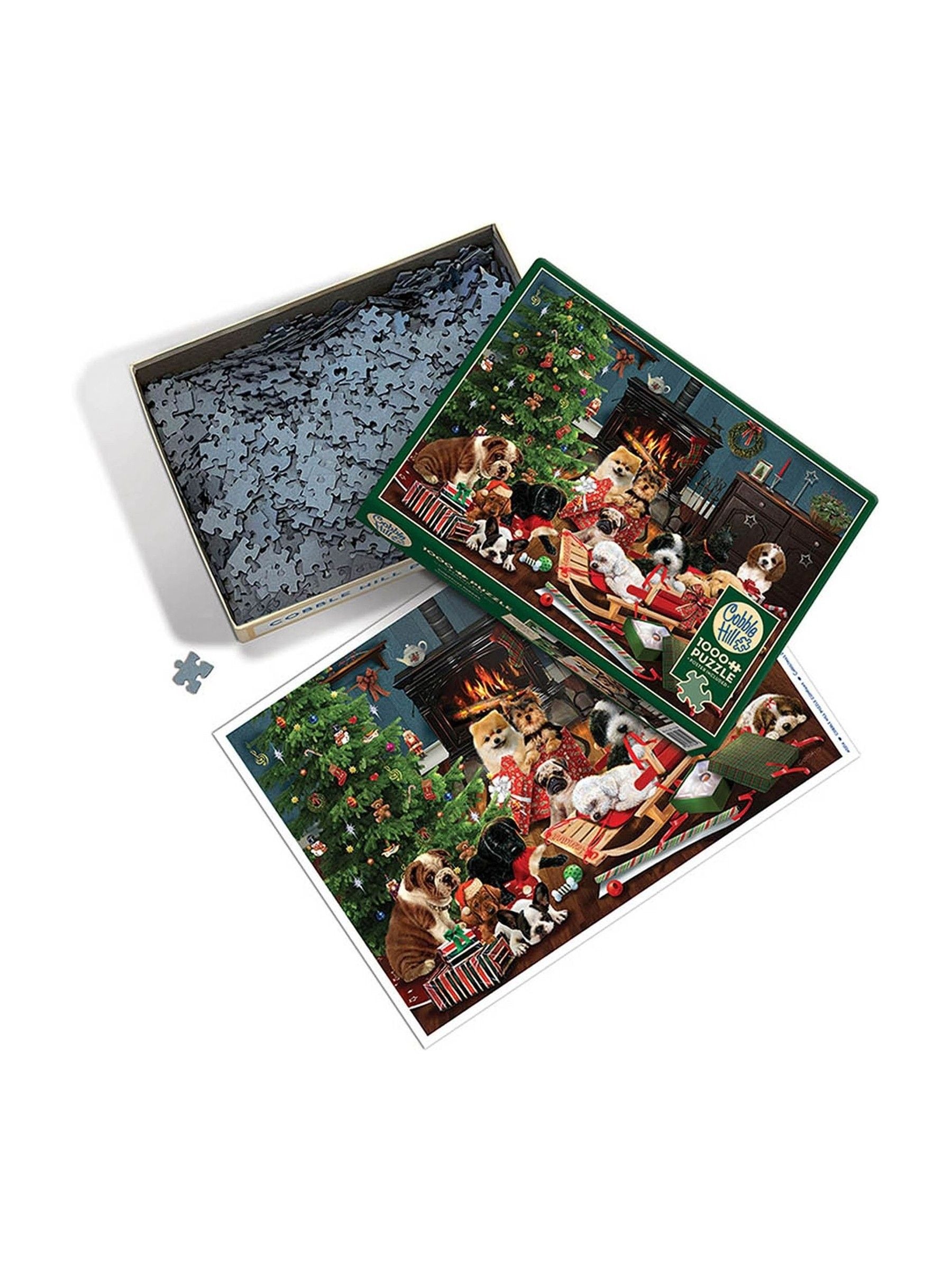 Cheatwell Games 1000 piece puzzle Christmas puppies - British product