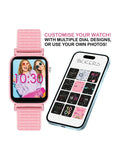 Tikkers Pink Smart Series 13 Riptape Strap Smart Watch