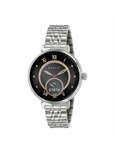 Next Radley Silver Tone Series 48 Amoled Congac Strap Smart Watch- Buy online at McGrocer