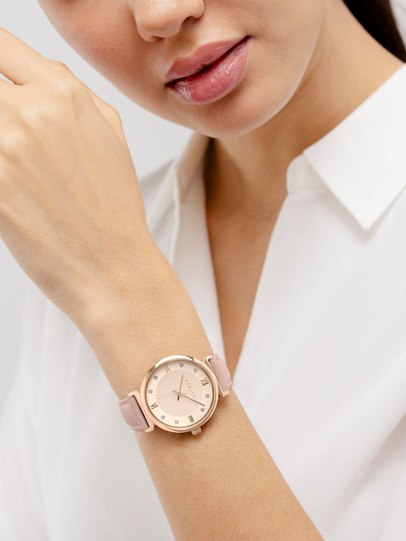 Radley rose gold watch with leather strap 35mm, imported from the UK
