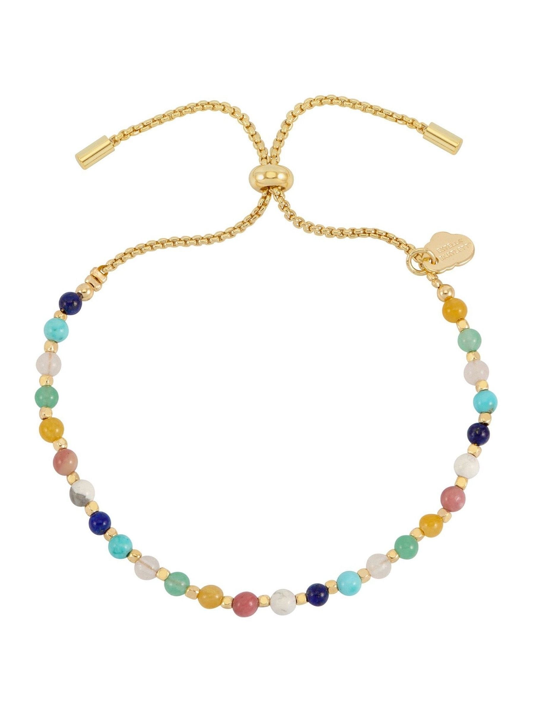 Estella Bartlett Amelia Howlite Bracelet Gold Tone Grey for Stress Relief