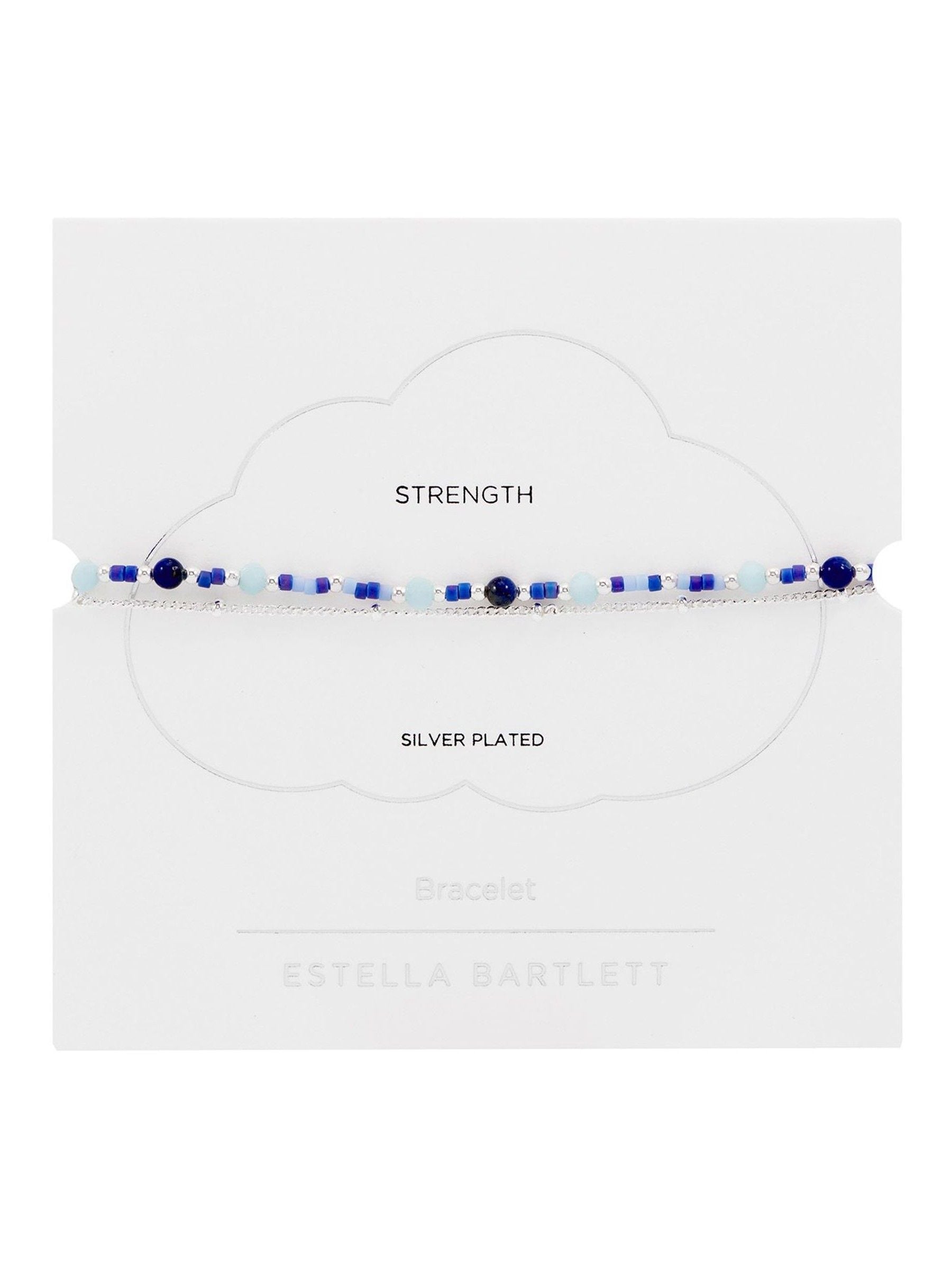 Estella Bartlett silver tone mini blue duo bracelet - British product