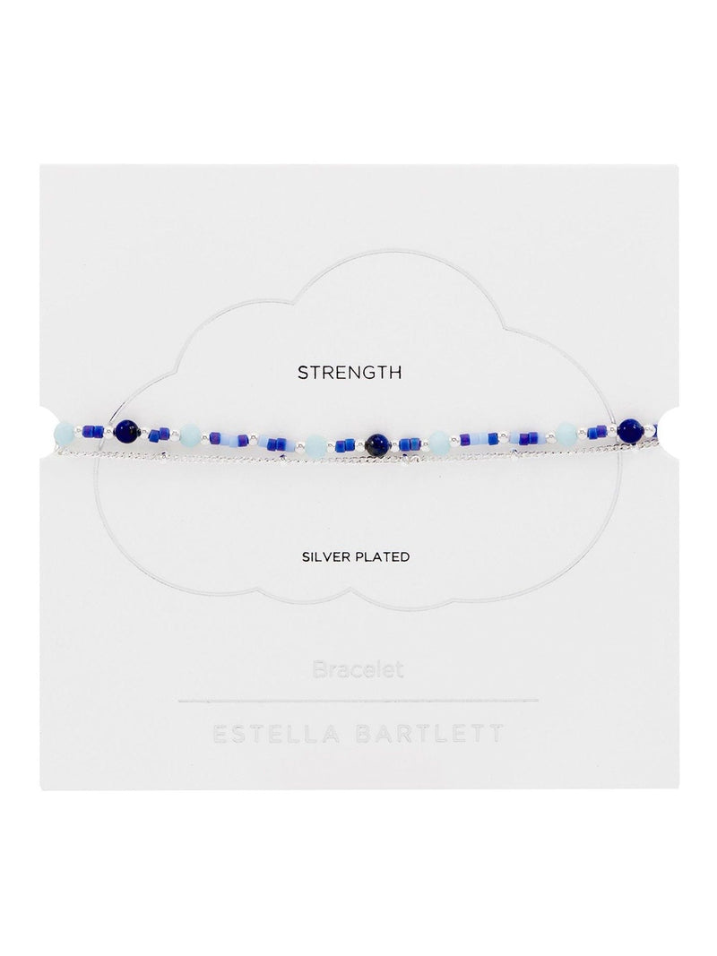 Estella Bartlett silver tone mini blue duo bracelet - British product
