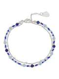 Estella Bartlett silver tone mini blue duo bracelet - British product