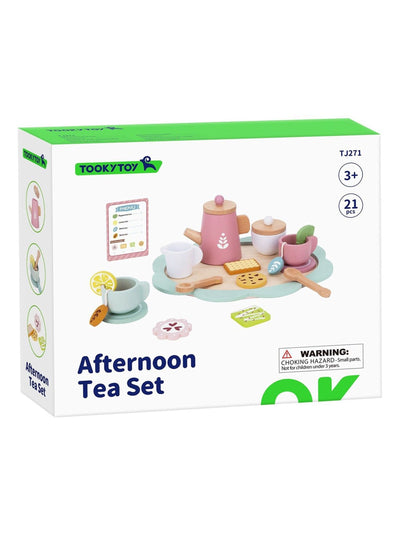 Next Tooky Toy Wooden Afternoon Tea Set (21 Piece)- Buy online at McGrocer