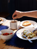 Mikasa white Cranborne stoneware 12-piece dinner set, imported from the UK