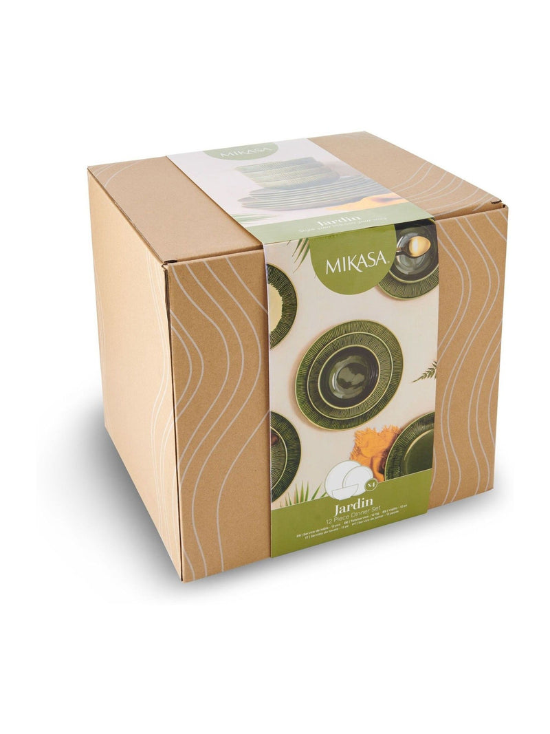 Mikasa Green Jardin ceramic dinner set 12 piece, imported from the UK
