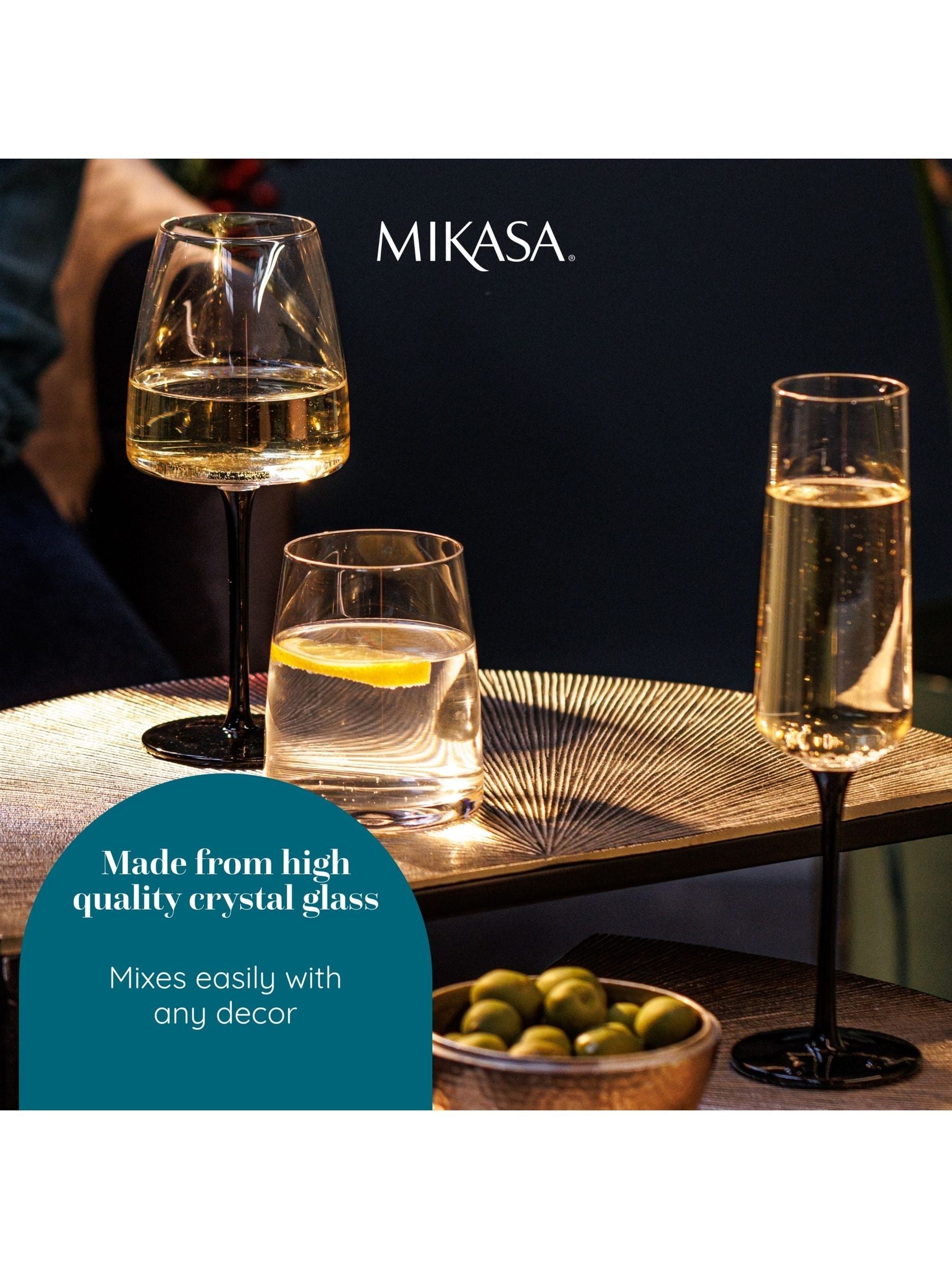 Mikasa Palermo stemless wine glass set of 4, imported from the UK