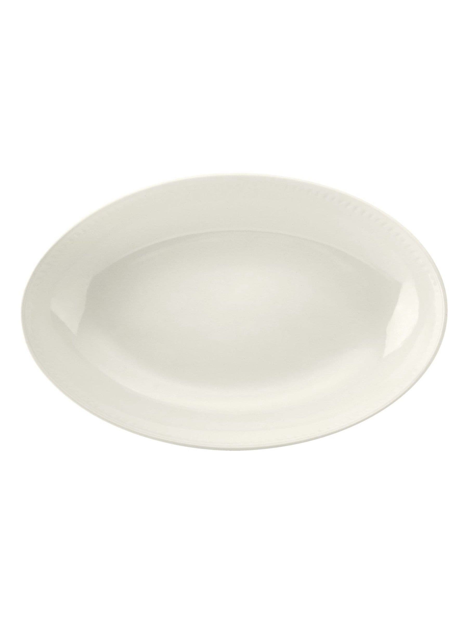 Mikasa White Large Cranborne oval ceramic serving dish, imported from the UK