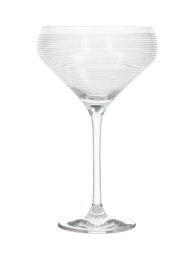 Mikasa Silver Cheers Kristall Coupe Champagneglass Sett med 4