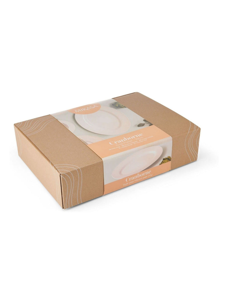 Mikasa White Large Cranborne Oval Ceramic Serving Platter, imported from the UK