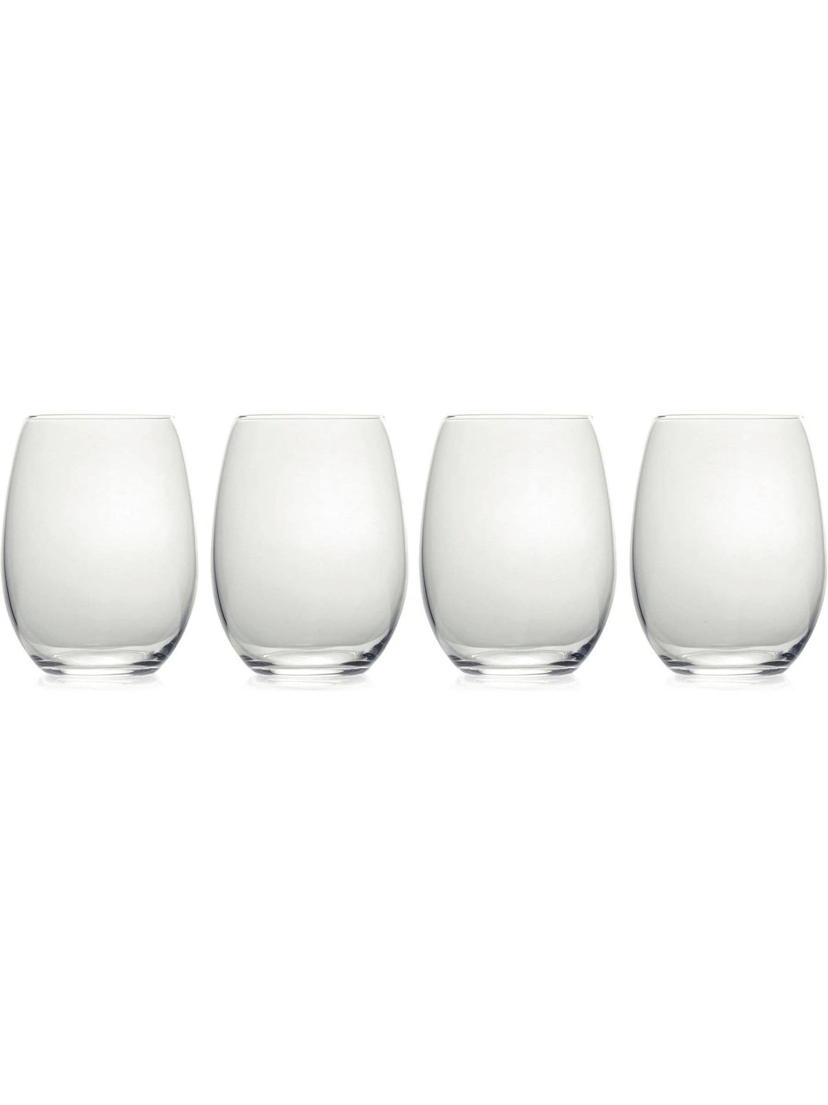 Mikasa stemless wine glasses clear Julie crystal set of 4, UK version