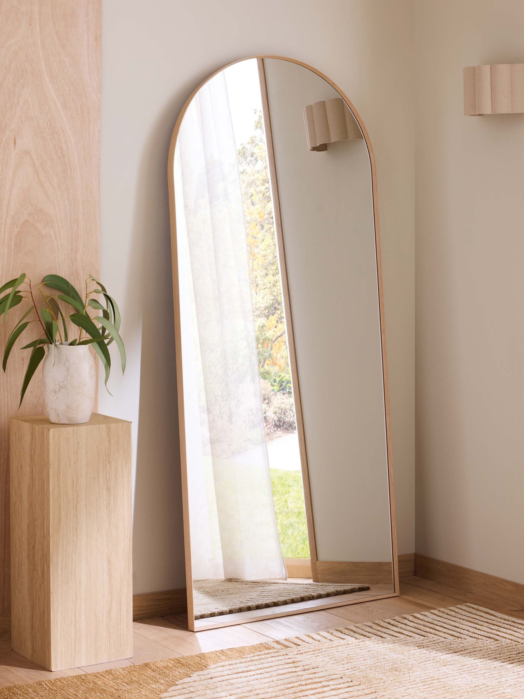 Arch Full Length Wall Mirror with Gold Metal Frame - Home Décor - 171cm x 75.5cm