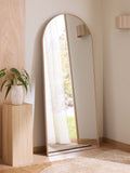 Arch Full Length Wall Mirror with Gold Metal Frame - Home Décor - 171cm x 75.5cm