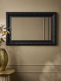 Black ornate wall mirror 60cm x 90cm, imported from the UK
