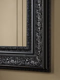 Black ornate wall mirror 60cm x 90cm, imported from the UK