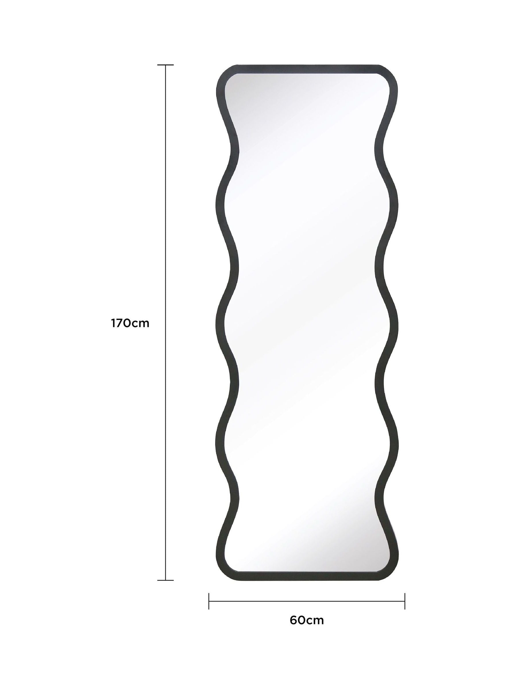 Charles Bentley Amsterdam wavy tall mirror, UK version