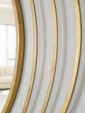 Charles Bentley gold Prague round mirror 90x100cm - British product