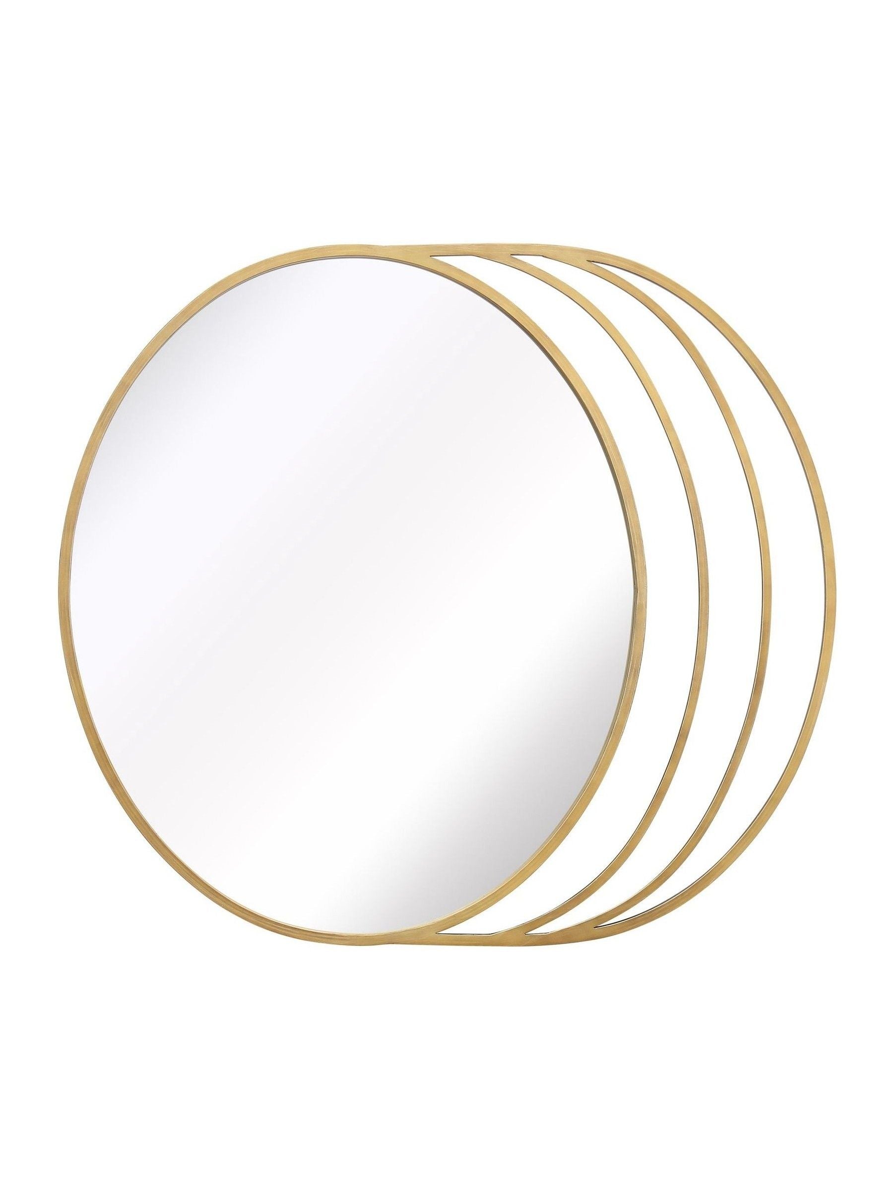 Charles Bentley gold Prague round mirror 90x100cm - British product