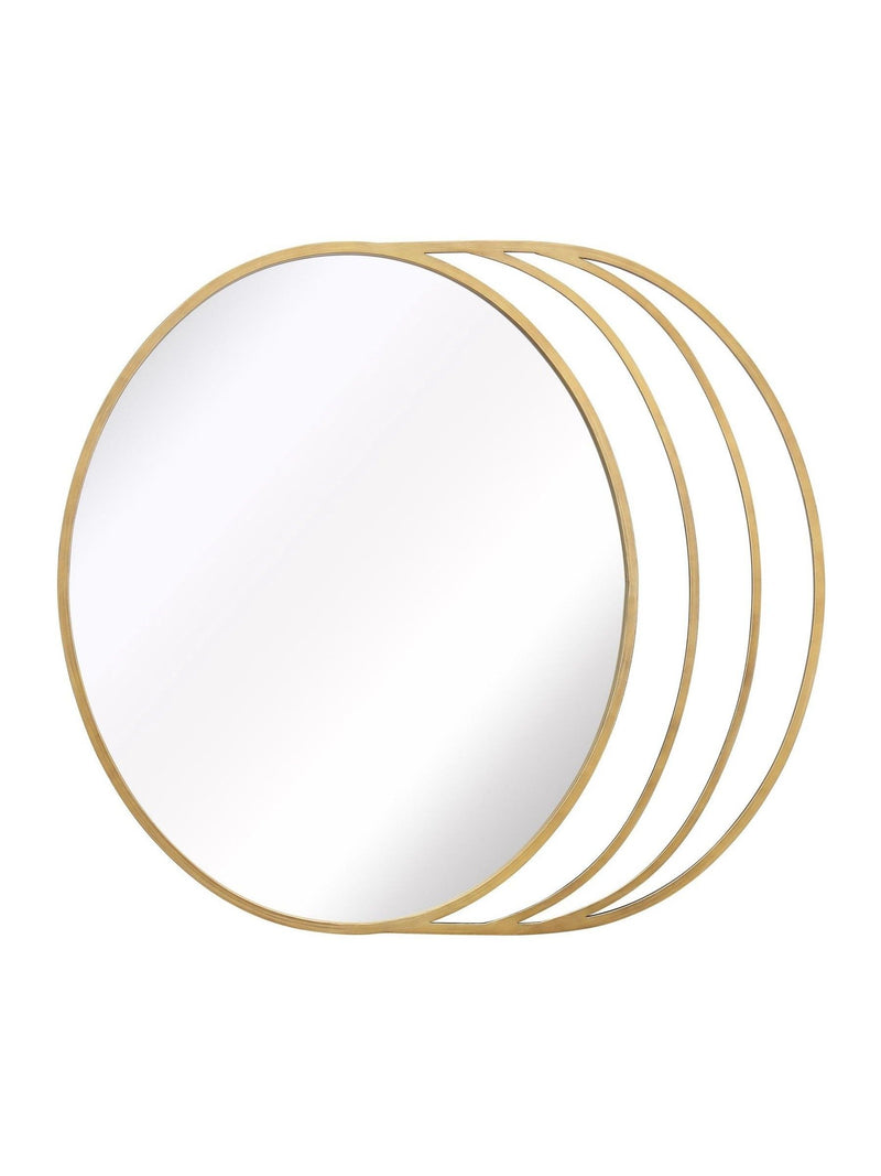 Charles Bentley gold Prague round mirror 90x100cm - British product