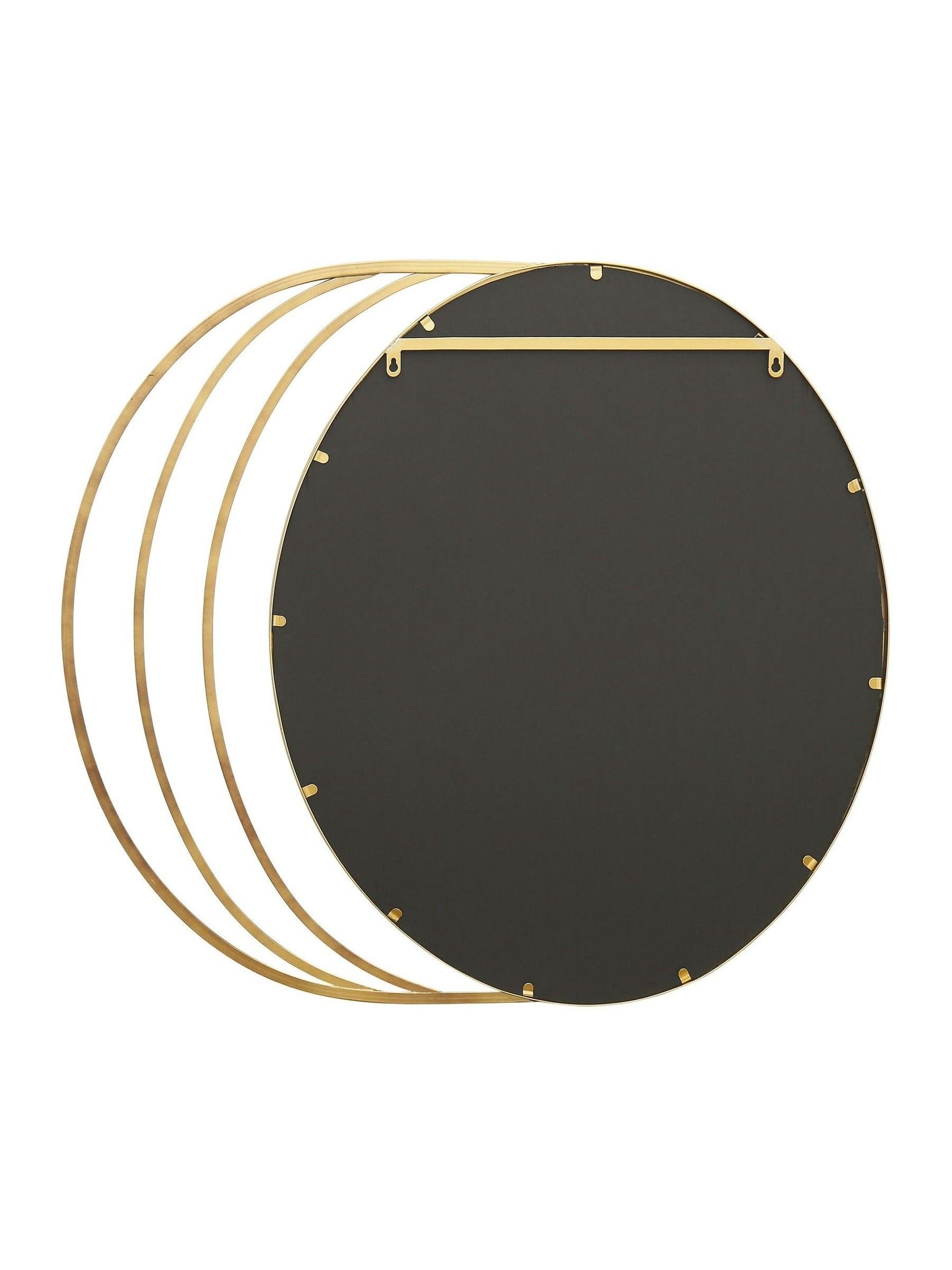 Charles Bentley gold Prague round mirror 90x100cm - British product