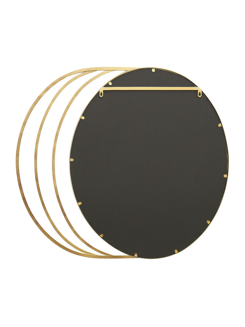Charles Bentley gold Prague round mirror 90x100cm - British product