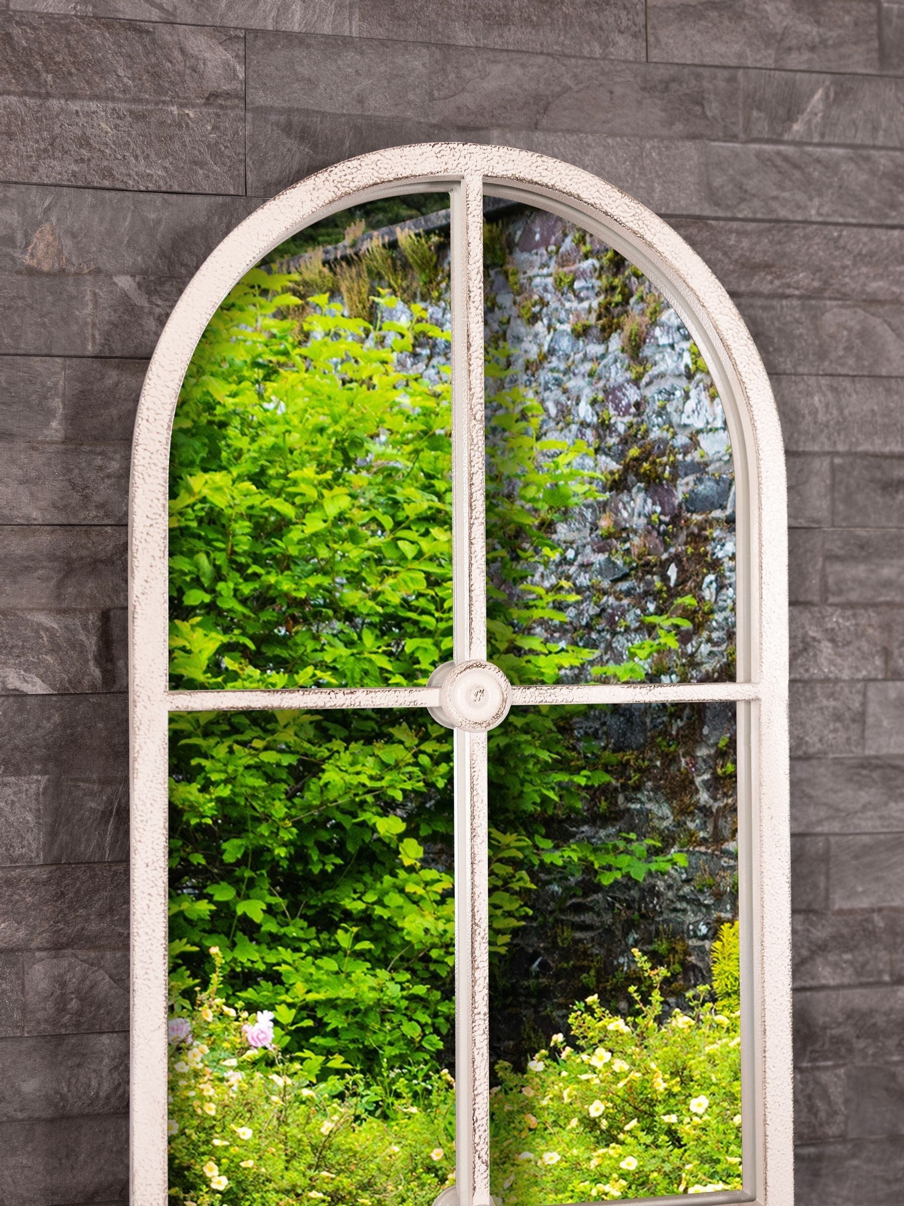Charles Bentley white San Marino arch mirror tall style, UK version