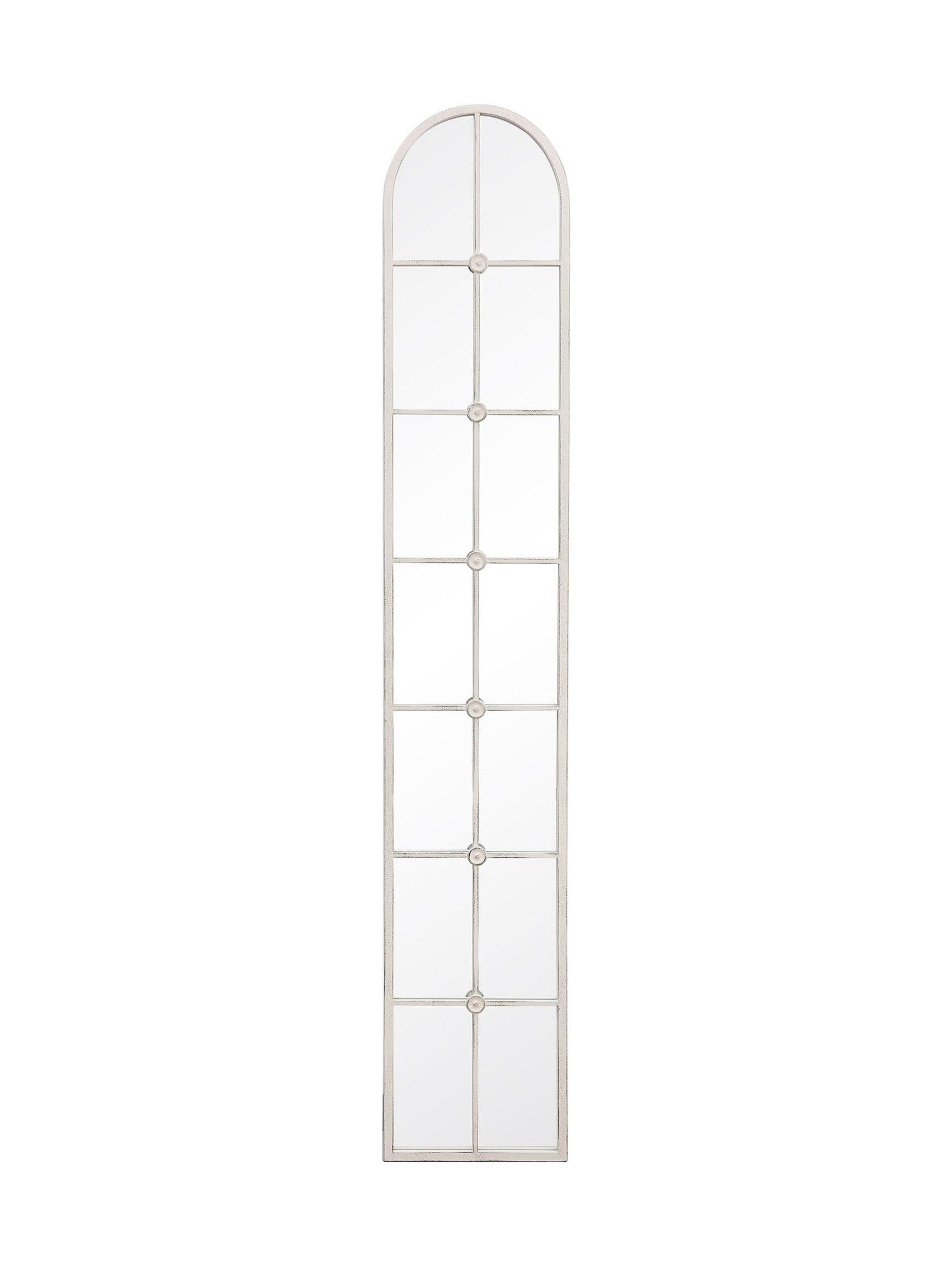Charles Bentley white San Marino arch mirror tall style, UK version