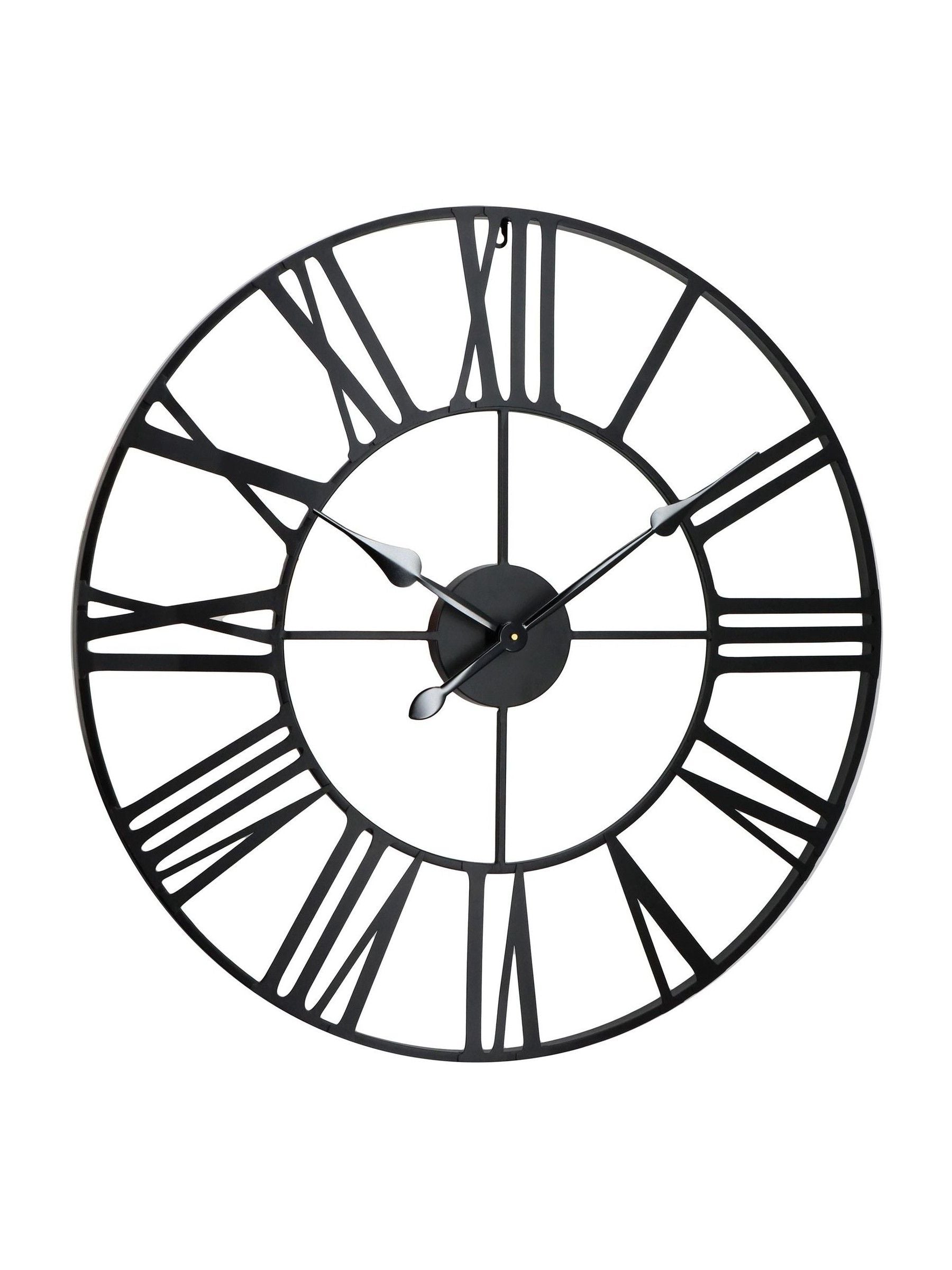 Charles Bentley black Wimbleball skeleton wall clock 80cm (British brand)