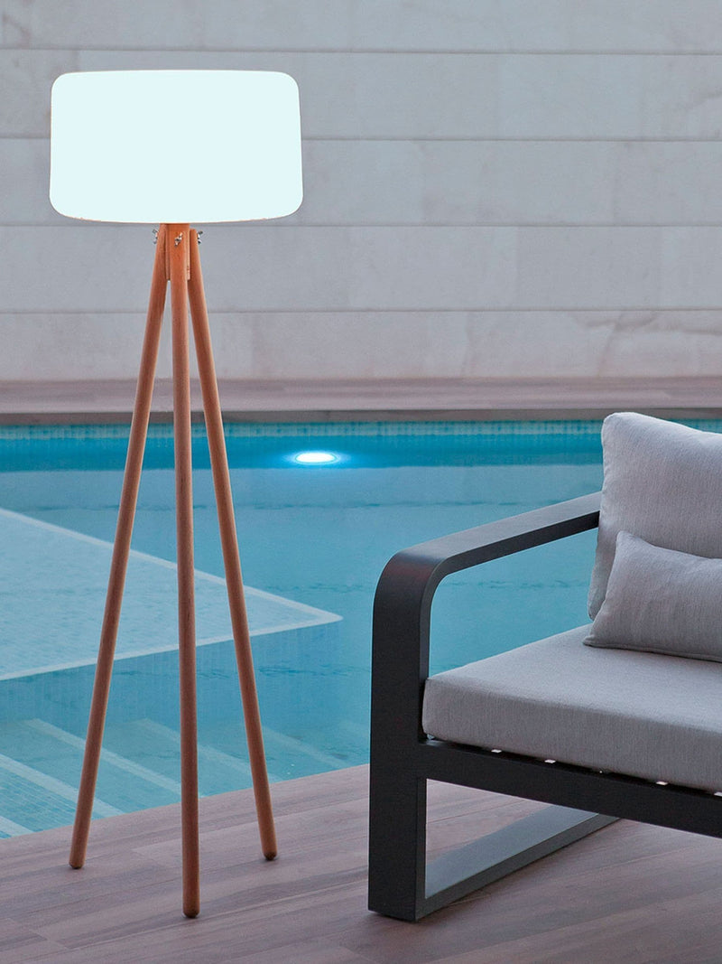New Garden White Chloe outdoor floor lamp 140cm, UK version