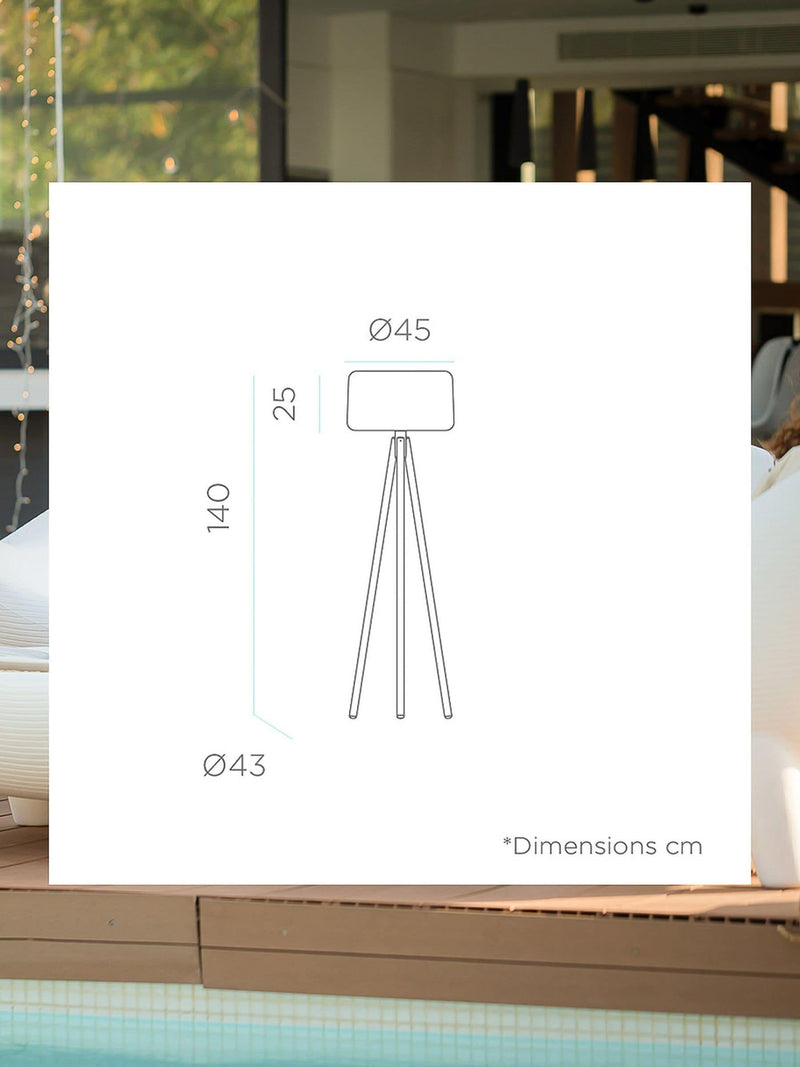 New Garden White Chloe outdoor floor lamp 140cm, UK version