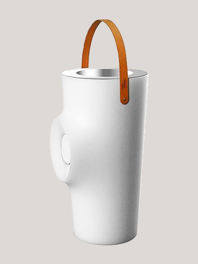New Garden white illuminated bottle rack with solar charging, imported from the UK