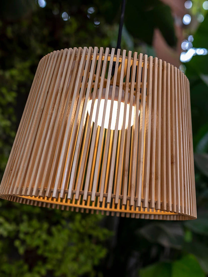 New Garden Brown Okinawa hanging cordless pendant lamp 28cm x 39cm, imported from the UK