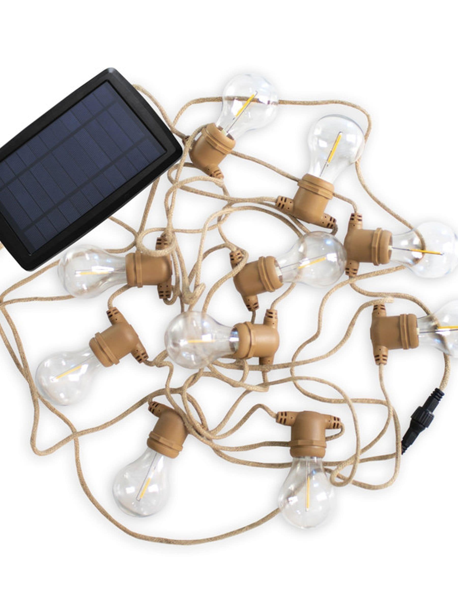New Garden Allegra solar jute garland lights 8m, UK version