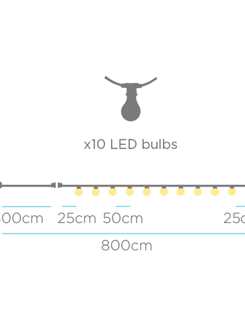 New Garden Allegra solar jute garland lights 8m, UK version