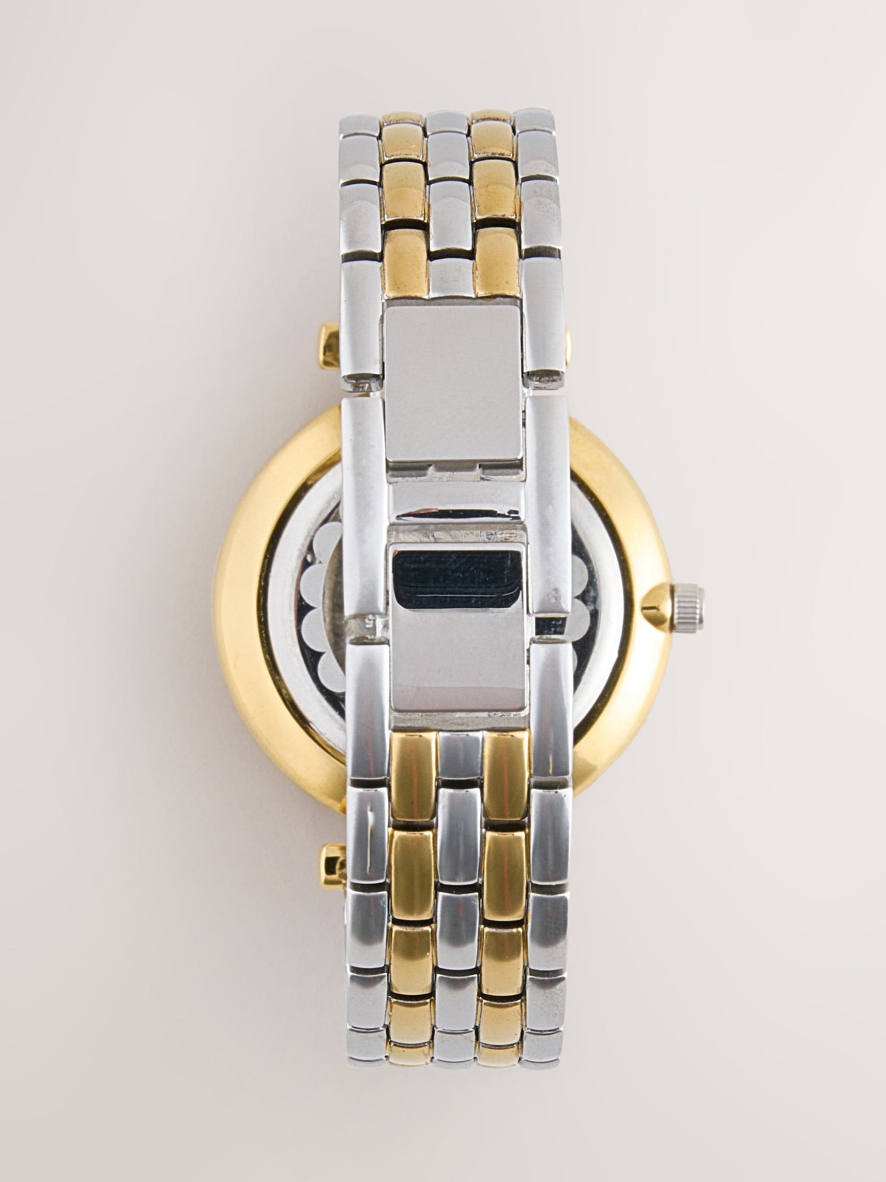 Waterproof mixed metal watch with gold and silver tones - British product