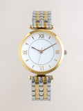 Waterproof mixed metal watch with gold and silver tones - British product
