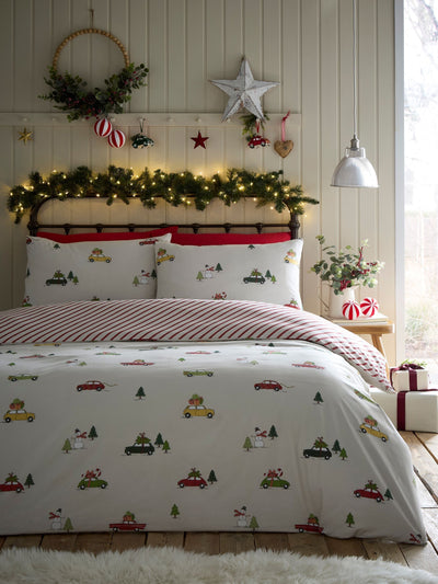 Next Fusion Multi Festive Cars Christmas Duvet Cover Set- Buy online at McGrocer