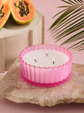 Watermelon Papaya Tropical Floral 3 Wick Candle