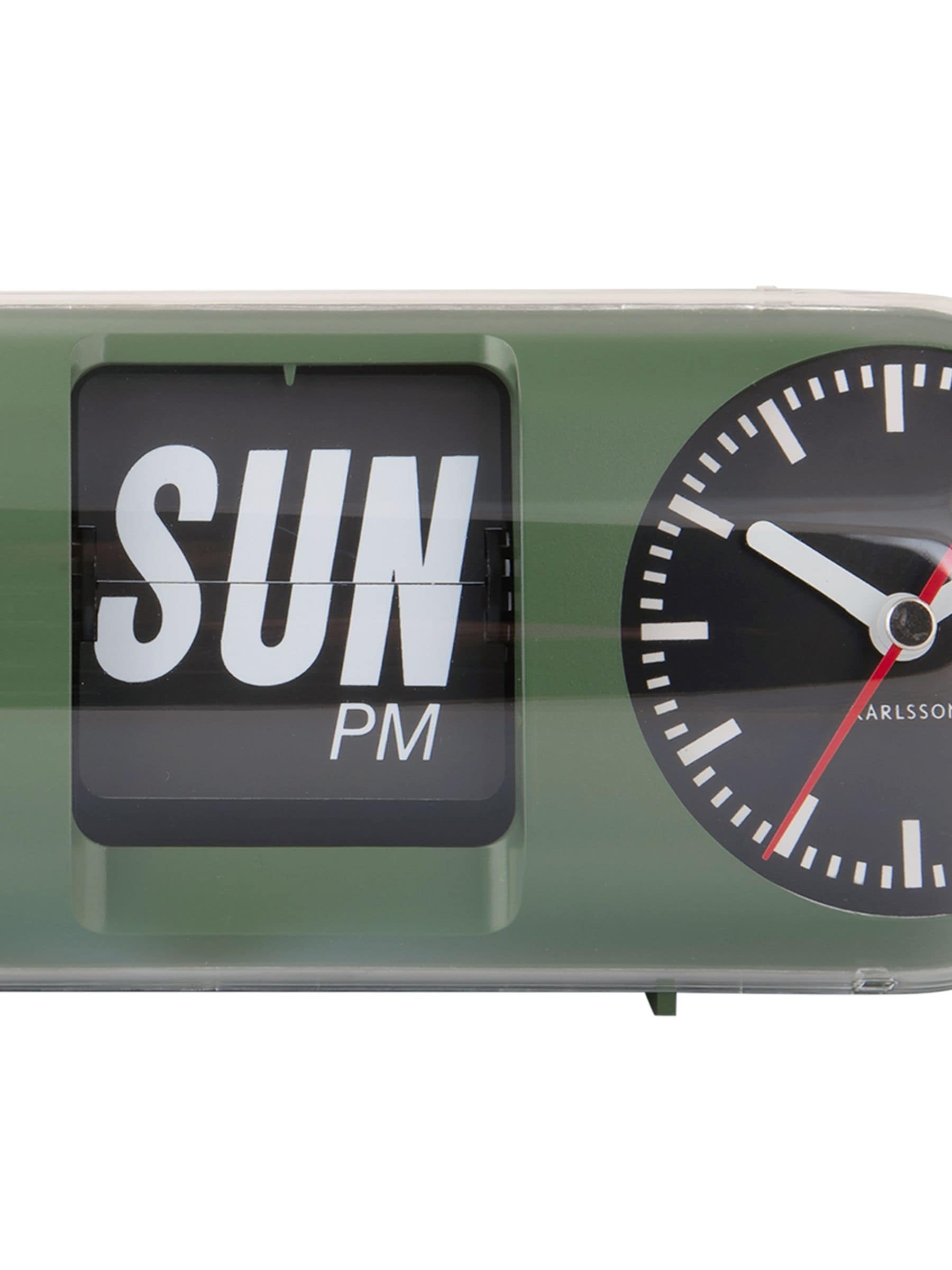 Karlsson Jungle Green Tube Flip Wall Clock ONE, UK version