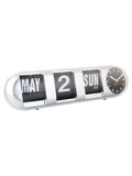Karlsson Silver Tube Flip Wall Clock, UK version
